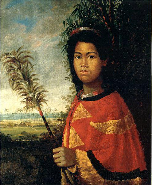 Robert Dampier Portrait of Princess Nahiennaena of Hawaii Spain oil painting art